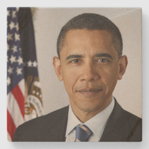 Porta-copo De Pedra Barack Obama Presidente dos EUA Casa Branca Retrat