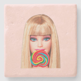 Porta-copo De Pedra Barb Stone Coaster