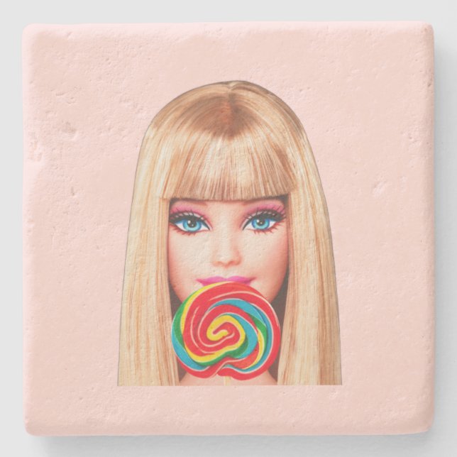 Porta-copo De Pedra Barb Stone Coaster (Frente)