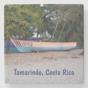 Porta-copo De Pedra Barco de Pesca na praia de Tamarindo, Costa Rica