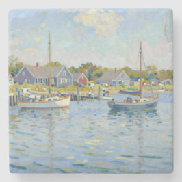 Porta-copo De Pedra Barcos à vela Impressionismo Nova Inglaterra