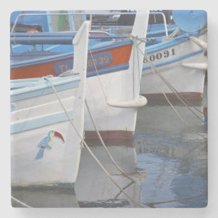 Porta-copo De Pedra Barcos de pesca provençais típicos pintados em 2