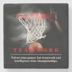 Porta-copo De Pedra Basquete de Trabalho em Equipe Motivacional Inspir