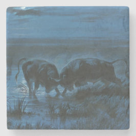 Porta-copo De Pedra Batalha de Lua (Luta de Buffalo Água)