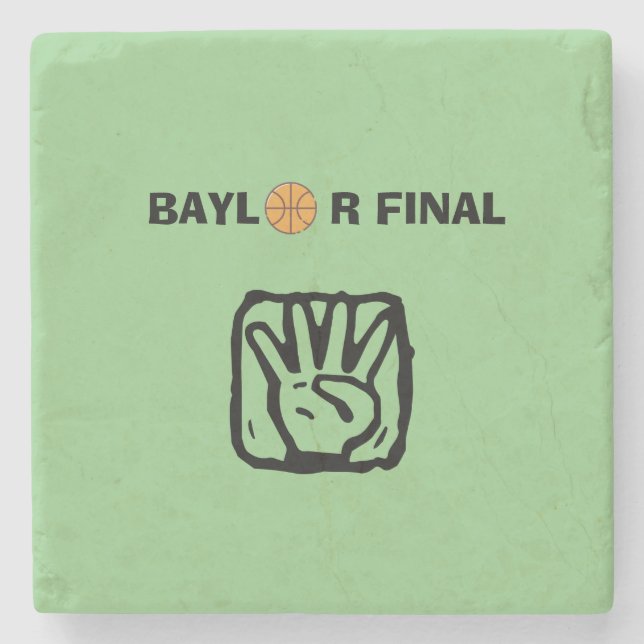 Porta-copo De Pedra Baylor Final Quatro (Frente)