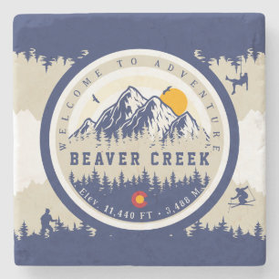 Porta-copo De Pedra Beaver Creek Colorado Flag Mountain Souvenir