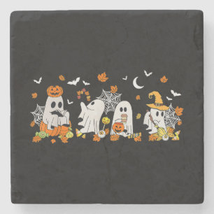 Porta-copo De Pedra Bebendo Fantasma Bonito Café Halloween Queda Ghost