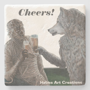 Porta-copo De Pedra Bebendo Fantasy Porta copos Barware