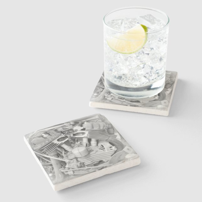 Porta-copo De Pedra Beer Motorcycle Coaster 18 (Lateral)