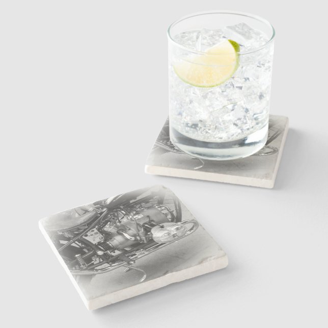 Porta-copo De Pedra Beer Motorcycle Coaster 19 (Lateral)