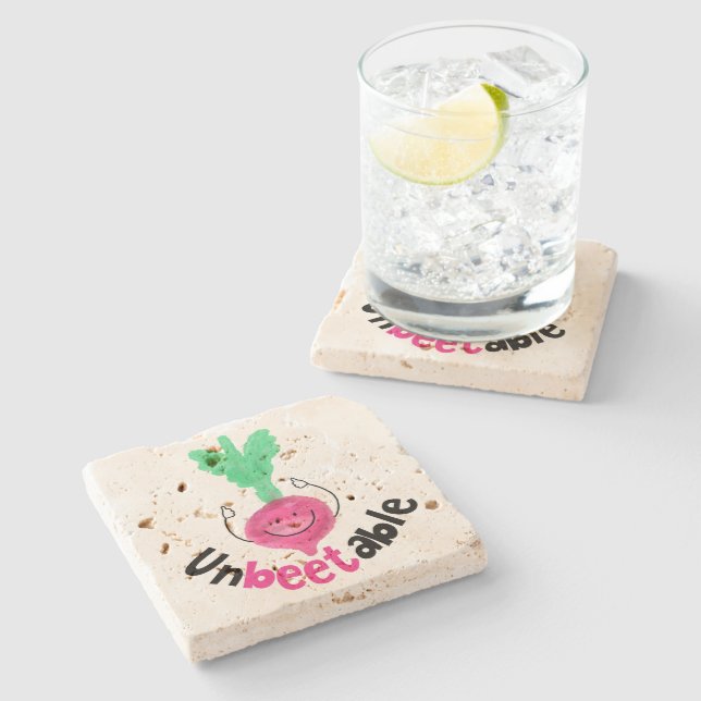 Porta-copo De Pedra Beet Pun Positivo - InBeetable (Lateral)