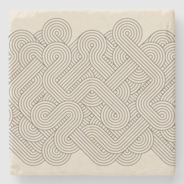 Porta-copo De Pedra Beira abstrata (Frente)