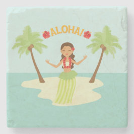 Porta-copo De Pedra Bela Esteira de Hula do Luau Havaiano Protetor de
