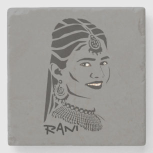 Porta-copo De Pedra Bela Indian Rani Marble Coaster