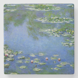 Porta-copo De Pedra Belas artes dos lírios de água de Monet (1906)