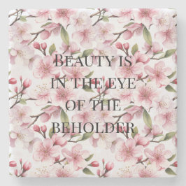 Porta-copo De Pedra Belas flores cor-de-rosa da flor de cerejeira