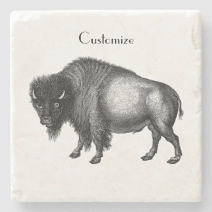 Porta-copo De Pedra Big Bison Buffalo Thunder_Cove 