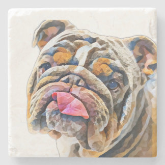 Porta-copo De Pedra Biggie the Bulldog Animal Gram