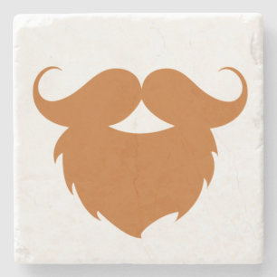Porta-copo De Pedra Bigode engraçado de Brown
