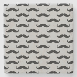 Porta-copo De Pedra bigodes de Cinza e preto