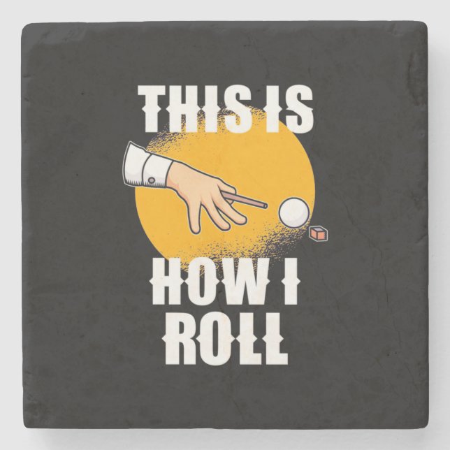 Porta-copo De Pedra Billiards Player | This Is How Snooker Roll (Frente)