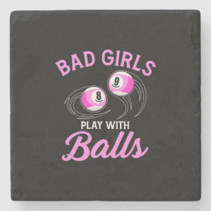 Porta-copo De Pedra Billiards Snooker Girls Brincam Com Billiard Balls