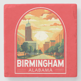 Porta-copo De Pedra Birmingham Alabama Viagem Art Emblem