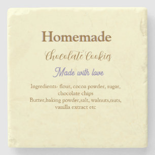 Porta-copo De Pedra Biscoitos de chocolate caseiros feitos com amor ad