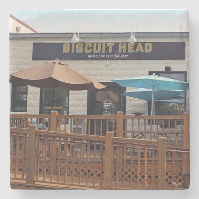 Porta-copo De Pedra Biscuit Head, Asheville, Biscuit Head (Frente)