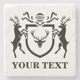 Porta-copo De Pedra Blazon Heráldico Personalizado