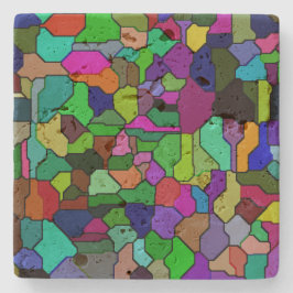 Porta-copo De Pedra Bloco de Vidro Manchado Azulejo Suporte de Copo de