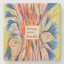 Porta-copo De Pedra Bloom da Flor Botânica - Personalizável