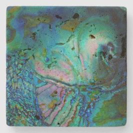 Porta-copo De Pedra Blue Abalone Shell