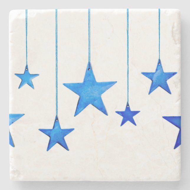 Porta-copo De Pedra Blue Christmas Decorations (Frente)