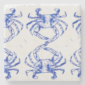 Porta-copo De Pedra Blue Crab Stone Coaster