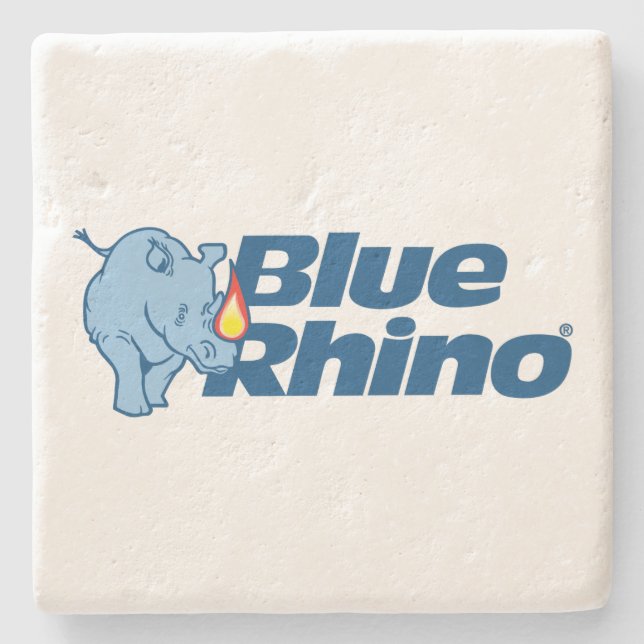 Porta-copo De Pedra Blue Rhino (Frente)