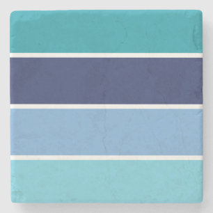 Porta-copo De Pedra Blue Striped