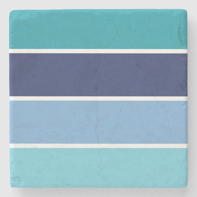 Porta-copo De Pedra Blue Striped (Frente)