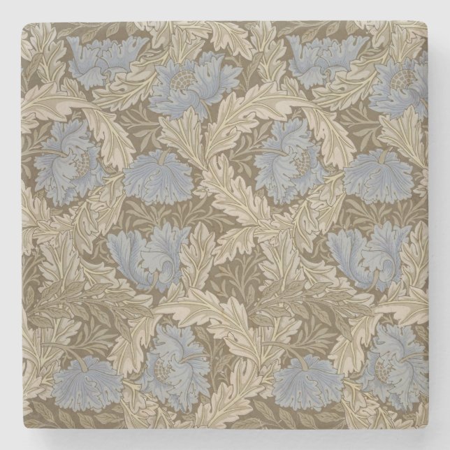 Porta-copo De Pedra Blue Wreath Pattern (por William Morris) (Frente)