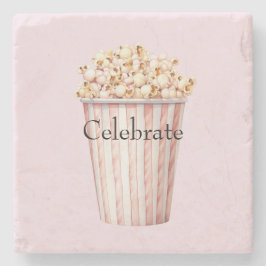 Porta-copo De Pedra Blush Movie Time Popcorn