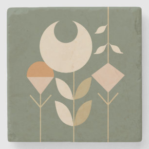 Porta-copo De Pedra Boho Abstrato Lily