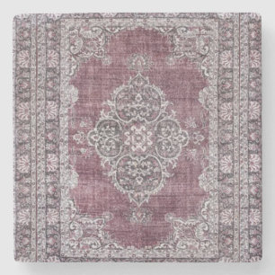 PORTA-COPO DE PEDRA BOHO BOHEMIAN ART IMPRESSÃO NO VINHO BURGUNDY