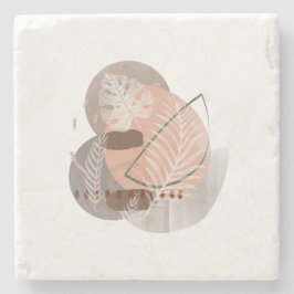 Porta-copo De Pedra Boho Botanical Mid Century Neutral Home Decor