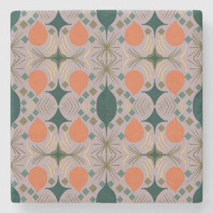 Porta-copo De Pedra Boho Geométrico Diamond Puro