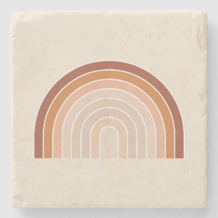 Porta-copo De Pedra Boho Rainbow Beige Terracotta