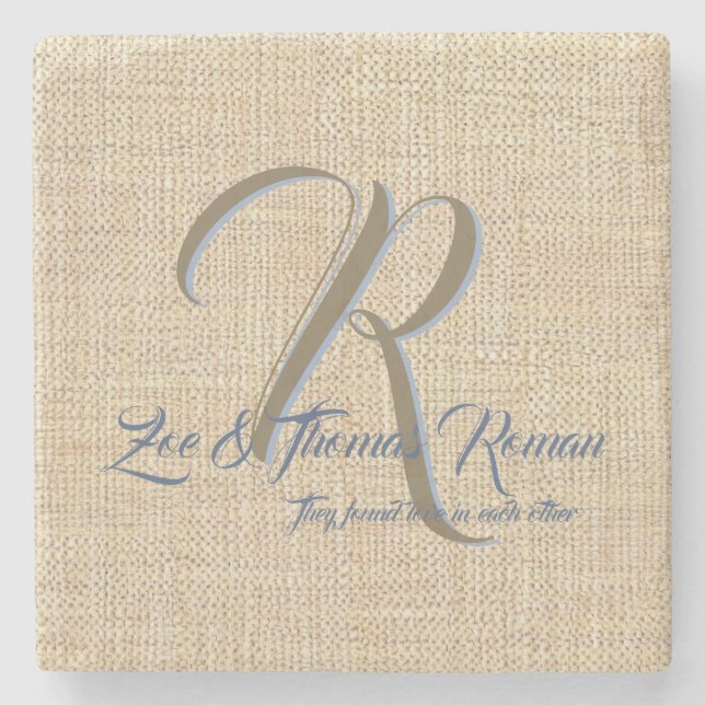 Porta-copo De Pedra Boige favorece portas copos personalizadas (Frente)