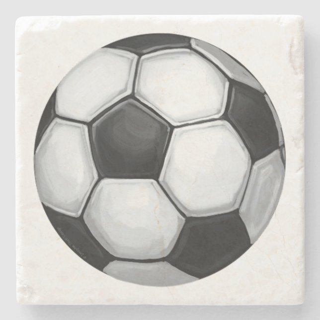 Porta-copo De Pedra Bola de futebol (Frente)