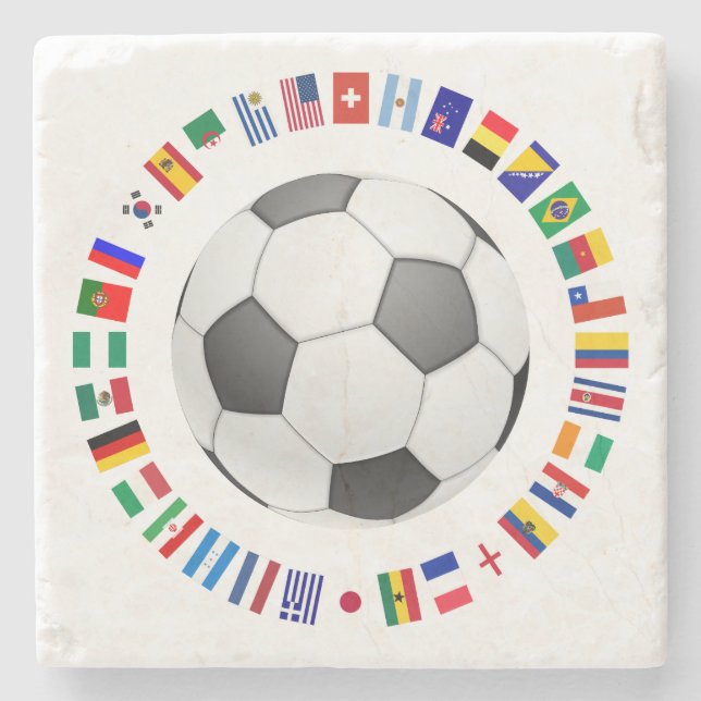 Porta-copo De Pedra Bola SOCCER 2014 (Frente)