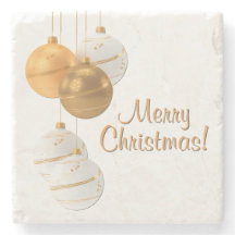 Bolas de Natal Douradas e Brancas com Texto Person