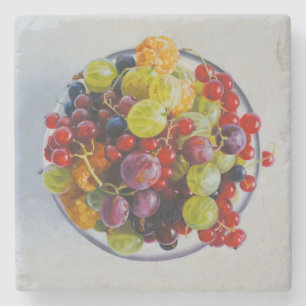 Porta-copo De Pedra Boliche de Berries - Vida Fruta Estática Hiperreal